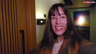 German stepdaughter slurps daddy cock shower deepthroat