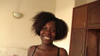 Stunning Ebony Amateur Takes Interracial Anal Casting