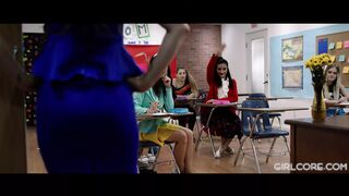 Angela White and Georgia Jones are punishing the fucking teen students