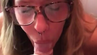 French wife with glasses