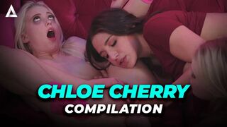 Chloe Cherry skinny blonde fiery lesbian threesome