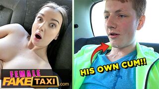 Lady Gang goes crazy sucking her big-dick teen pov in the cab