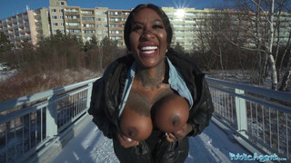 Public Black MILF Josy Black Huge Tits Pickup Fuck