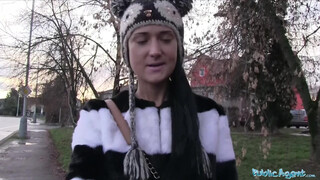 Cute Russian Street Slut Picked for Outdoor Creampie