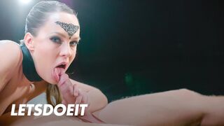Blue Angel Teases Bound Lovers Cock for Explosive Dom Play