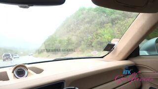 Beach date Nicole Luva with teen girl and hot car blowjob pov