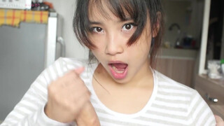 Japanese Hottie Jerks Pulsing Cock to Explosive Cumshot