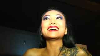 German Asian Slut Devoured in Wild Gangbang Orgy