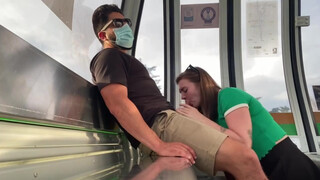 EmilyRose sucks in the subway