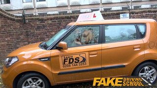 Fake Driving School - red debelle milf gets fucked