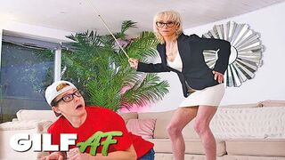 Skinny Mature Teacher Endures Wild Student Discipline Bang