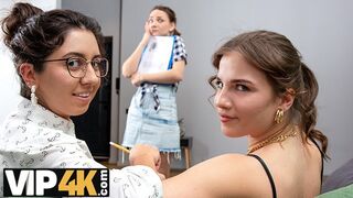 Katty West office sluts lesbian pussy licking frenzy