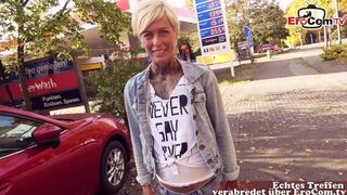 German Petrol Station Milf POV Gagging Blowjob
