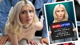 Emma Rosie says she's innocent, but she's quick to confess her sins and get the cop's dick