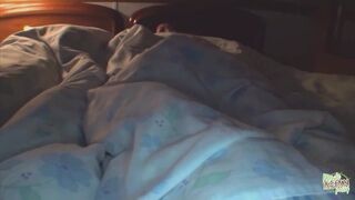 Tattoo Asian girl kissing while her girlfriend sucks her guy out