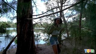 Hazel Graceo Ebony Teen Fucked Outdoors Raw