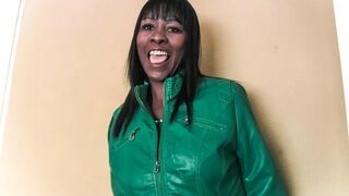 Black milf with a fake job interview with a white dick fucked up and face up