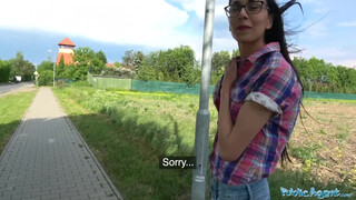 Shy Cutie Lured Meadow Fuck by Public Stranger