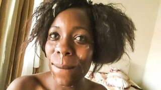 Rwandan Beauty Stuffed Full By Boss Huge White Shaft