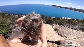 An adventurous pair of Italians are fucking wildly in the beautiful bay