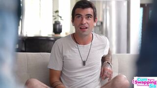 Smart stepbrother sharing slimy sperm between Scarlet Skies and Molly Little