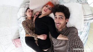 Wild house threesome amateur fuck shaving pussy without taboos