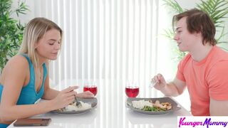 Fucksome stepmother Evelyn Payne undresses her stepson and jumps on her tail - s1: e9