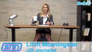 On live TV, she rides her blonde communications sex machine to endless pleasure