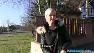 Public Agent - Czech girl's bald cunt