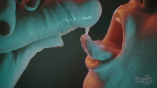 Petite Swallow Gags Down Thick Cum Gushing Load