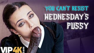 Lispy Wednesday fucked the stepdad's big dick like a real dog