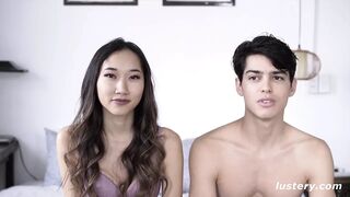 Nice French couple with amazing threesome enjoying anal fuck