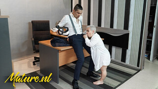 Mature dwarf Sara One in the air pampered by Toyboy Cris Angelo