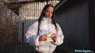 Public Agent - Sexy skinny girl fucks for money