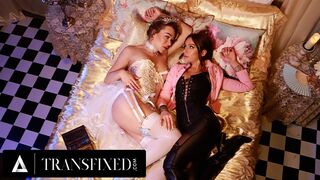 Fairy queens Emma Rose and April Olsen on wild strap fuck anal