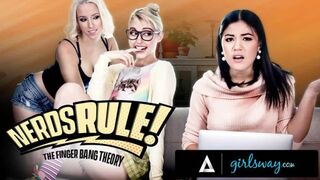 Curious babes dive into scorching lesbian pussy play