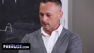 The class's attention disappears if the teacher doesn't suck the big dick