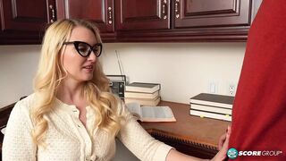 Sultry MILF Julia Robbie devours young studs huge dick