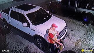 The blonde teenage girl on the side of the road brutally fucked by the ambulance guy