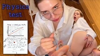 Physics teacher fucks the little bitch who swallows every drop
