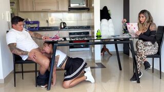 He fucked his sister-in-law in front of his wife and she kicked herself and enjoyed the sight!