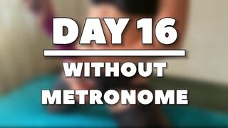 Milf masturbates with artificial cock - Day 16 without metronome