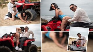 Motorkerékpáros túra lesz egy vadul forró szex