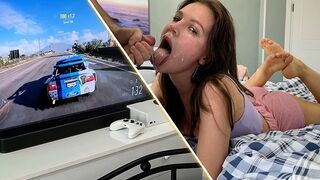 He was just playing Xbox, and then he suddenly got a blow job