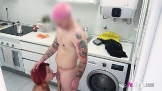 Hot Red MILF, Alba fucking her stepson's boyfriend at FaKings for everyone's pleasure