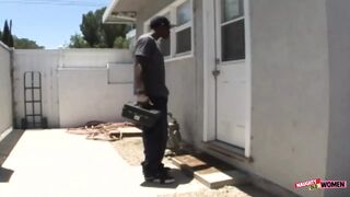 Deep cleaning of mature women with a well-equipped handyman on Naughty Old Women